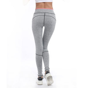 "Basic Stripe" Gray Yoga Pants / Leggings (Multiple Colors)