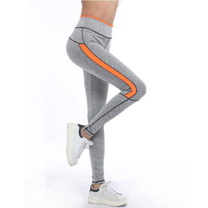 "Basic Stripe" Gray Yoga Pants / Leggings (Multiple Colors)